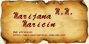Marijana Maričin vizit kartica